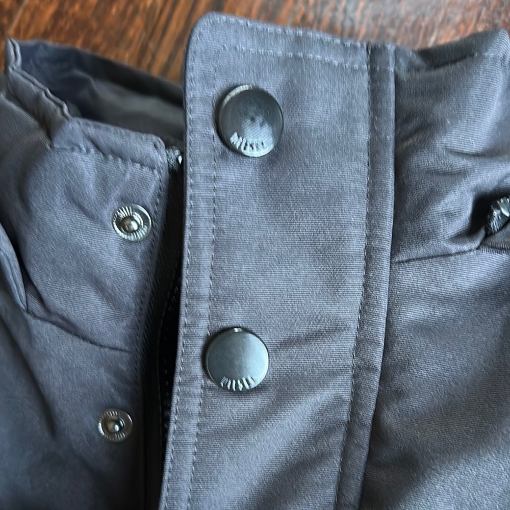 Diesel Gray Puffer Coat with Faux Fur Trim - Picture 7 of 9